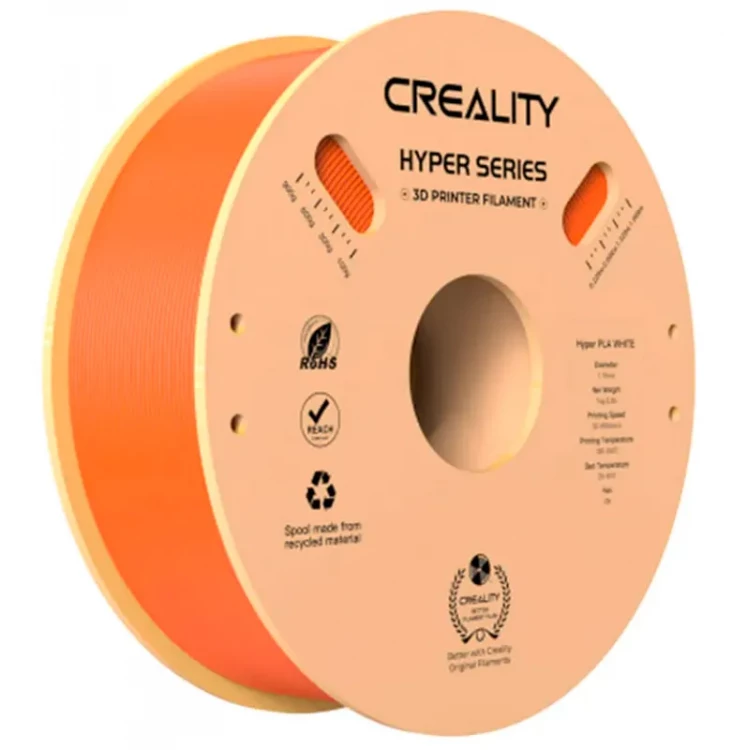Hyper PLA пластик для 3D печати Creality оранжевый, 1,75 мм, 1 кг