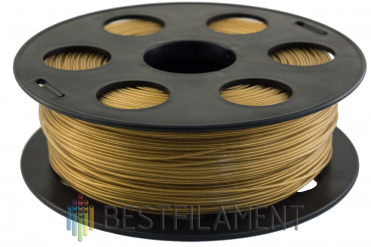 PLA Пластик для 3D печати Bestfilament золотистый металлик , 1.75мм, 1 кг