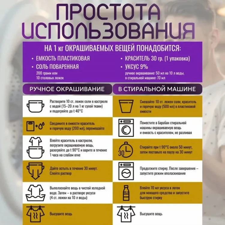 Краска для ткани розовая BF Color для джинсы, хлопка и натуральных тканей