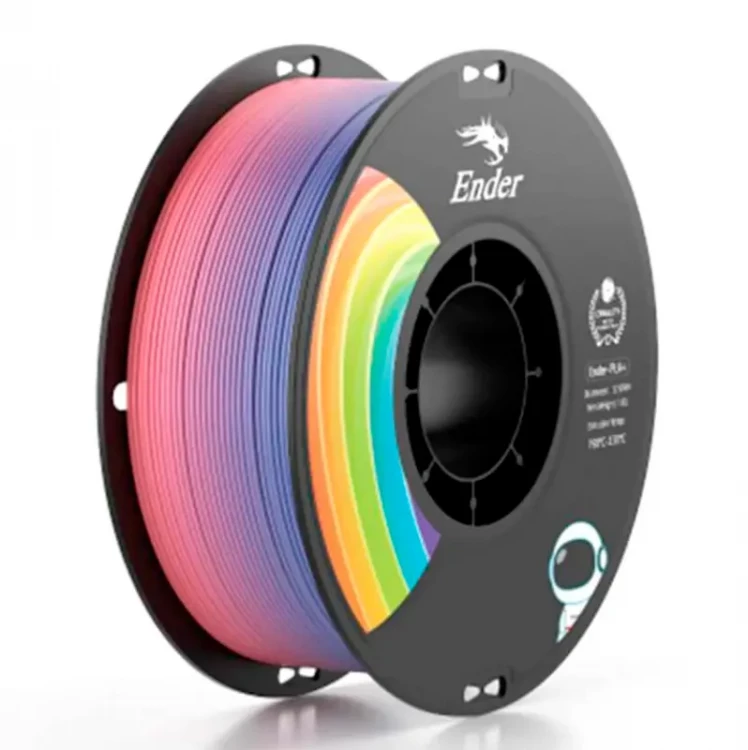 Ender PLA+ пластик для 3D печати Creality радужный, 1,75 мм, 1 кг