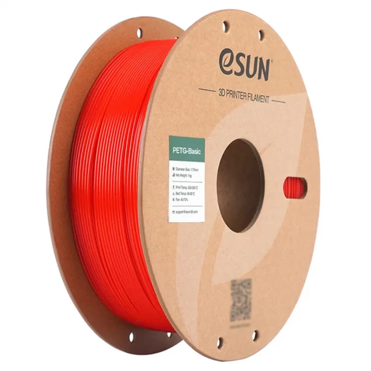 PETG-Basic пластик для 3D печати eSUN красный, 1,75 мм, 1 кг
