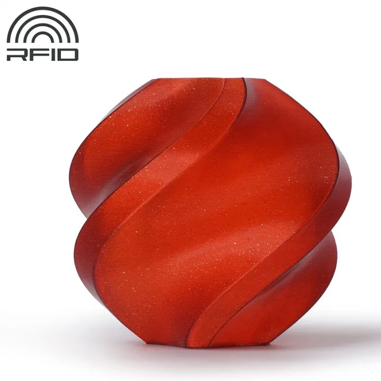 PLA Sparkle пластик для 3D печати Bambu Lab малиново красный с блестками, 1,75 мм, 1 кг (на катушке)