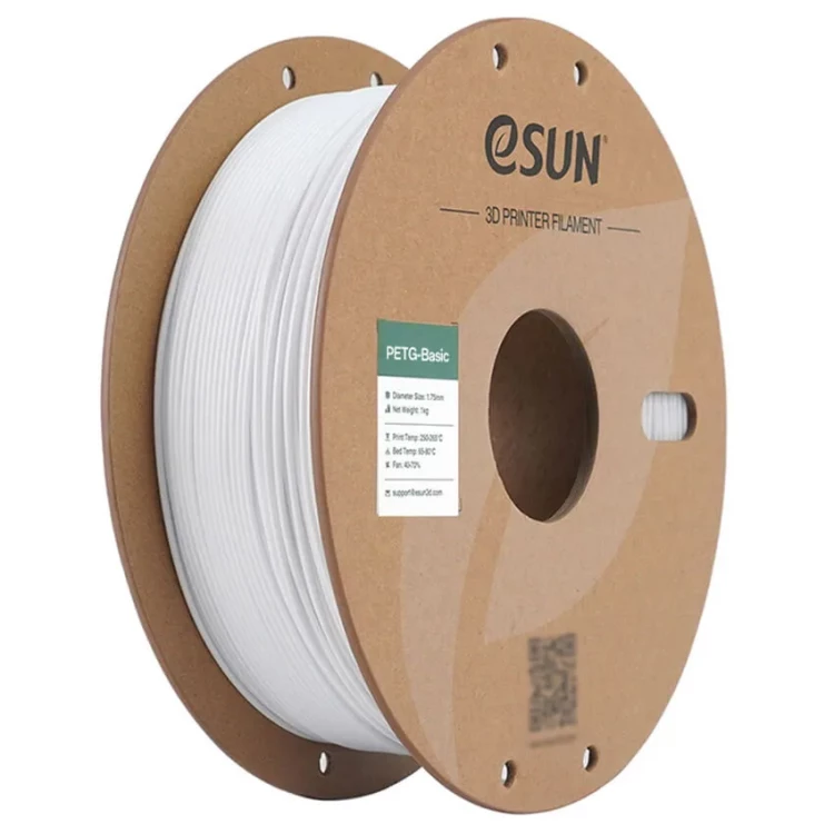 PETG-Basic пластик для 3D печати eSUN белый, 1,75 мм, 1 кг