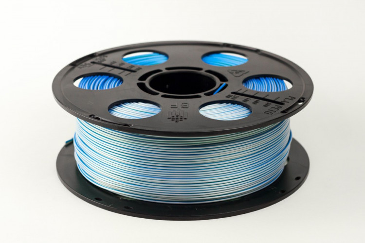 Сине-черно-серебристый PLA-шелк пластик Bestfilament для 3D-принтеров 1 кг (1,75 мм)