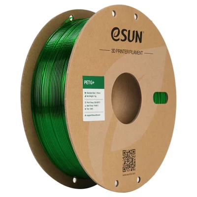 PETG+ пластик для 3D печати eSUN полупрозрачный зелёный, 1,75 мм, 1 кг