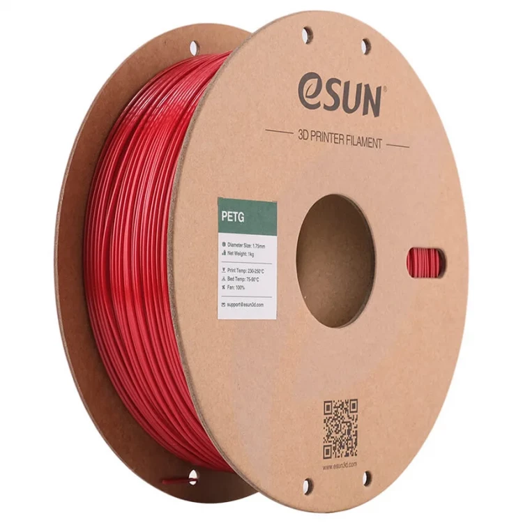 PETG пластик для 3D печати eSUN ярко-красный, 1,75 мм, 1 кг