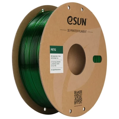PETG пластик для 3D печати eSUN полупрозрачный зелёный, 1,75 мм, 1 кг