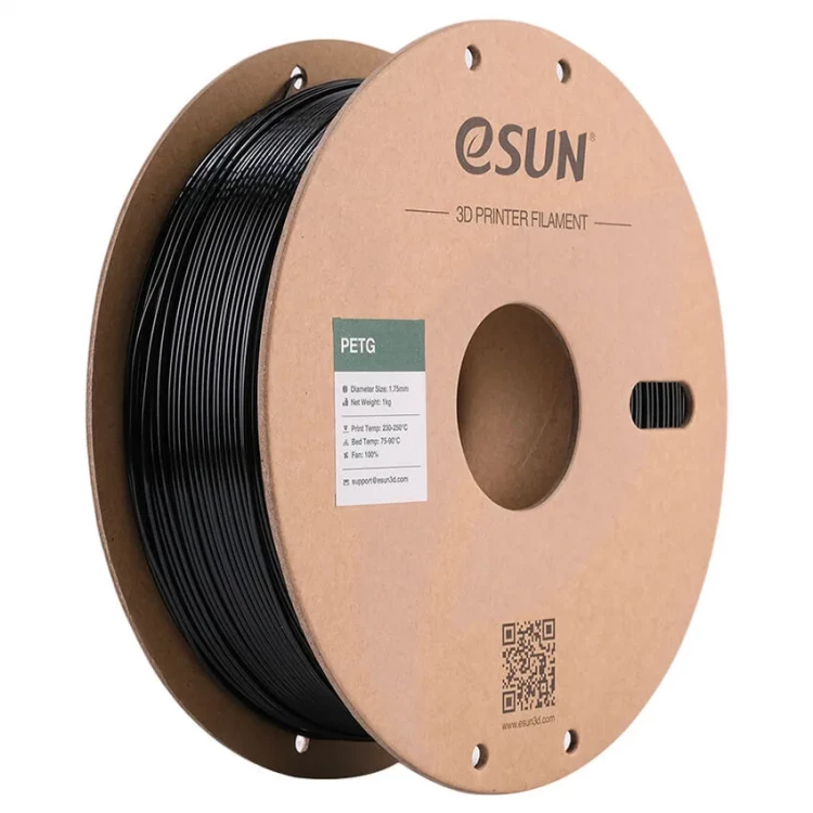 PETG пластик для 3D печати eSUN чёрный, 1,75 мм, 1 кг