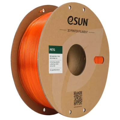 PETG пластик для 3D печати eSUN полупрозрачный оранжевый, 1,75 мм, 1 кг