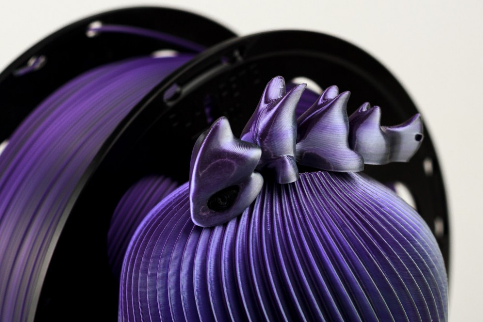 Трехцветный PLA шелк фиолетовый черный серебро пластик Bestfilament для 3D-принтеров 1 кг (1,75 мм)