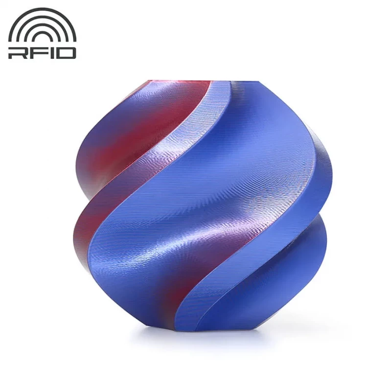 PLA Silk пластик для 3D печати Bambu Lab сине-красный, 1,75 мм, 1 кг (на катушке)