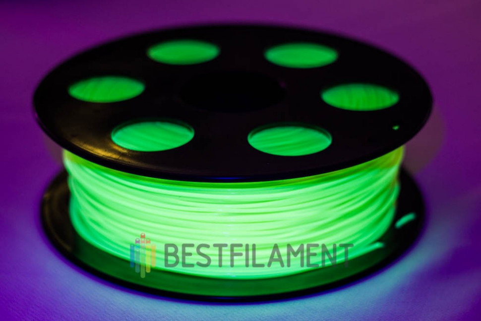 PLA Пластик для 3D печати Bestfilament флуоресцентный желтый, 1.75мм, 1 кг