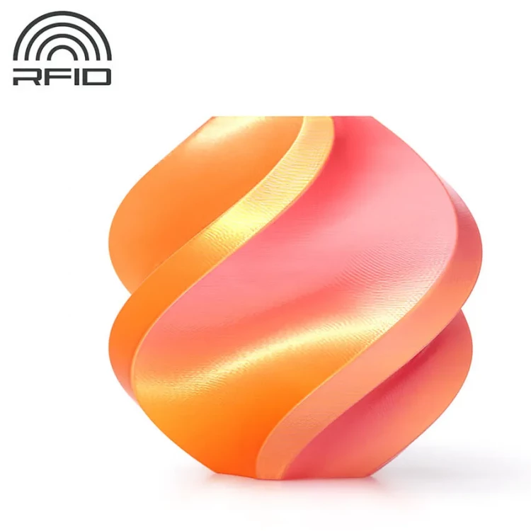 PLA Silk пластик для 3D печати Bambu Lab розово-золотой, 1,75 мм, 1 кг (на катушке)