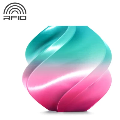 PLA Silk пластик для 3D печати Bambu Lab розово-зелёный, 1,75 мм, 1 кг (на катушке)