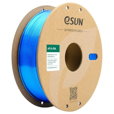 PLA-Silk пластик для 3D печати eSUN голубой, 1,75 мм, 1 кг