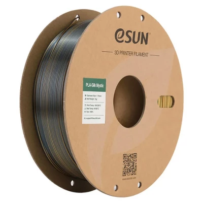PLA-Silk пластик для 3D печати eSUN золотой-зелёный-чёрный, 1,75 мм, 1 кг