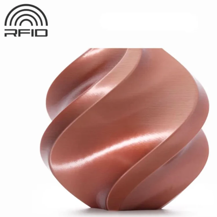 PLA Silk пластик для 3D печати Bambu Lab розовое золото, 1,75 мм, 1 кг (на катушке)