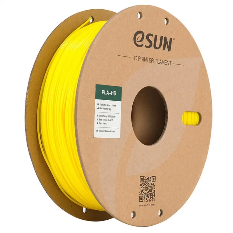 PLA+HS пластик для 3D печати eSUN жёлтый, 1,75 мм, 1 кг
