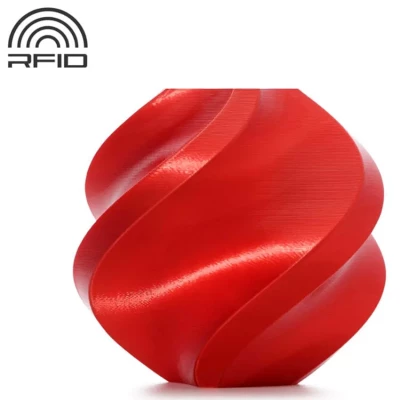 PLA Silk пластик для 3D печати Bambu Lab конфетно-красный, 1,75 мм, 1 кг (на катушке)