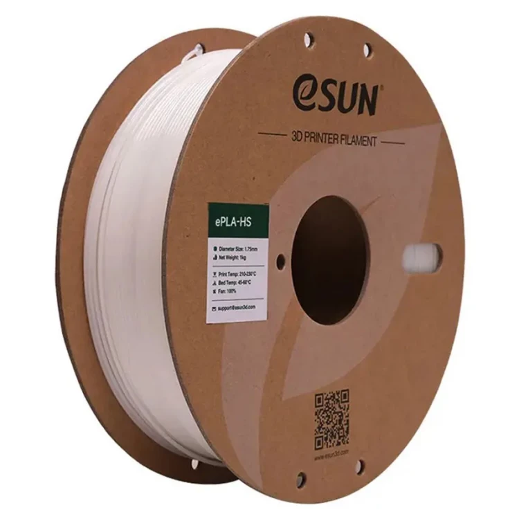 ePLA-HS пластик для 3D печати eSUN белый, 1,75 мм, 1 кг